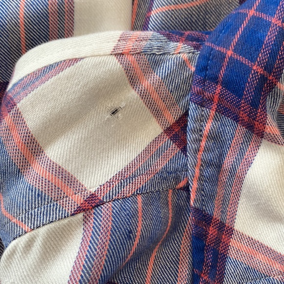 Paige Blue & Peachy Plaid Long Sleeve Flannel From Nordstrom. **See Note… - Picture 12 of 12